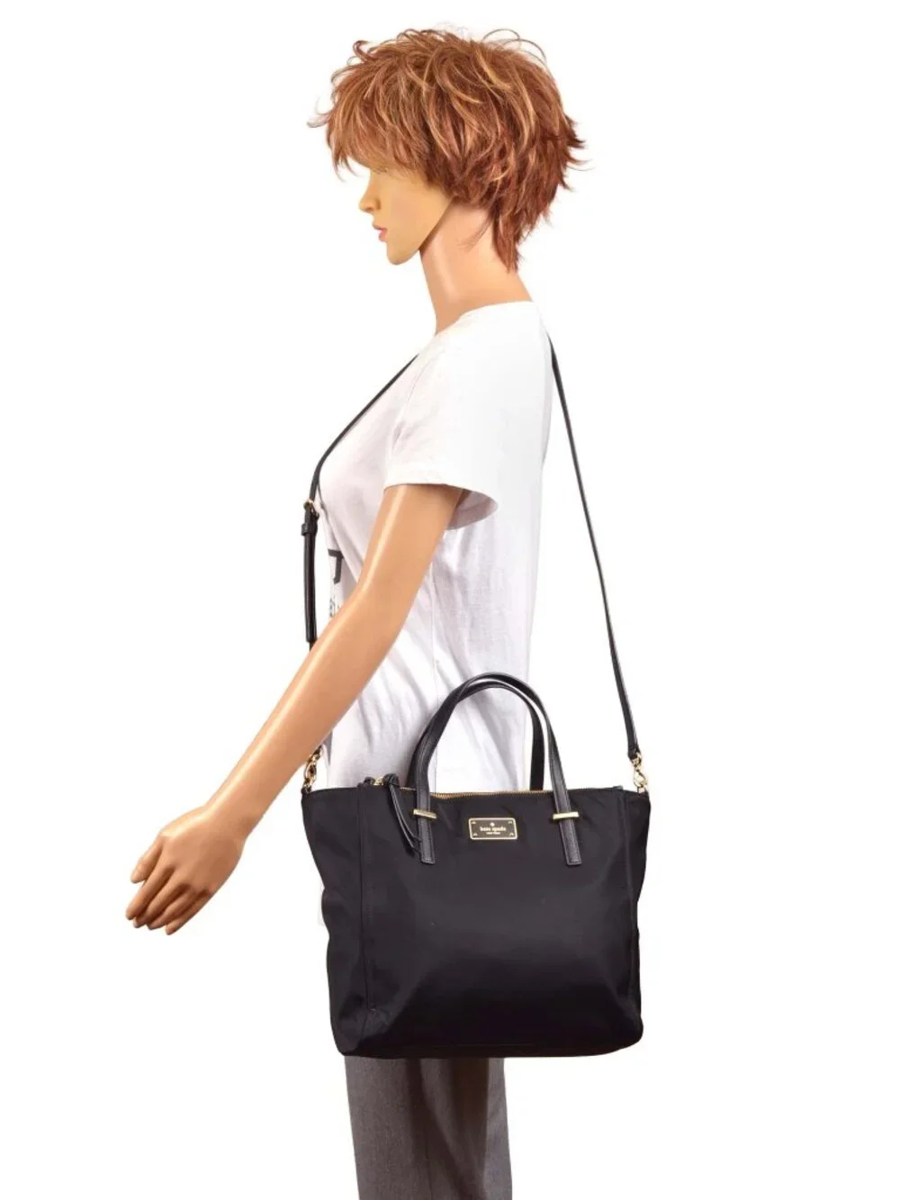 Kate Spade New York Wilson Road Alyse Satchel Bag Black Nylon